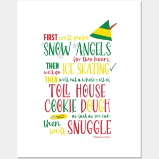 Buddy Elf Itinerary © GraphicLoveShop Posters and Art